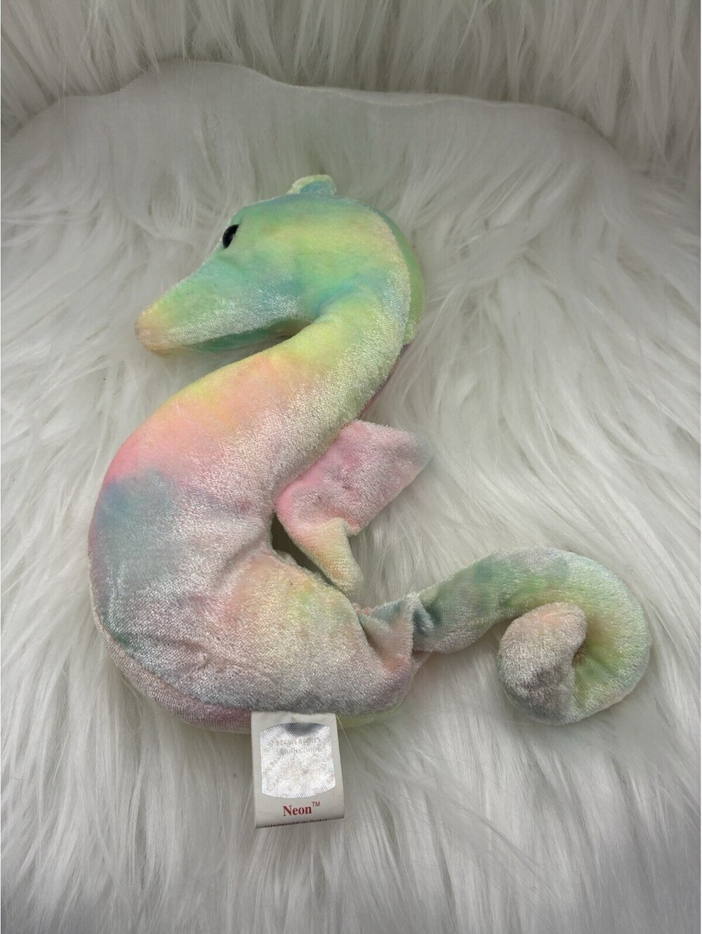 Neon 1999 Ty Beanie Babie tie-dye Seahorse Boys Girls